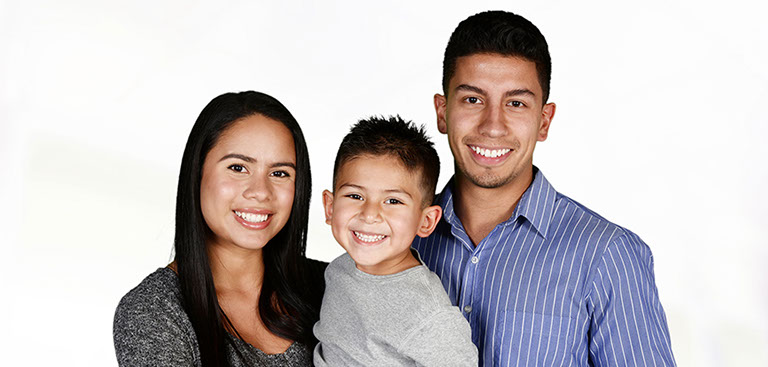family smiling